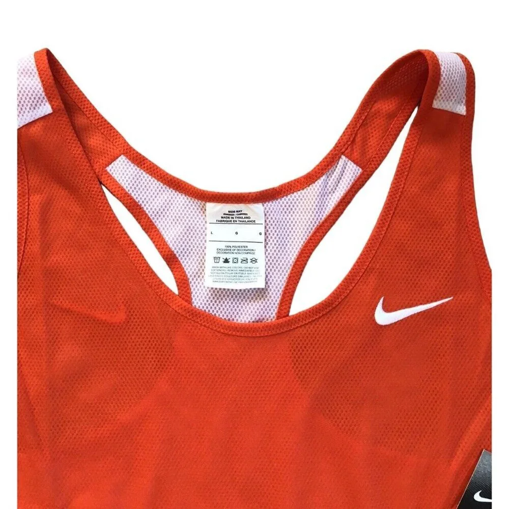 Nike Womens Reversible Pinnie Sleeveless Lacrosse Jersey Orange/White Large New